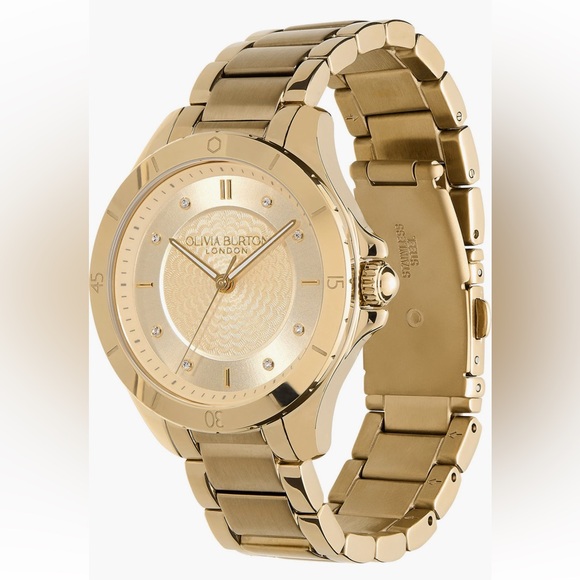 Olivia Burton Sports Luxe 36mm Swirled Gold Bracelet Watch - Picture 9 of 9